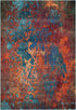2' X 4' Atlantic Abstract Power Loom Non Skid Area Rug